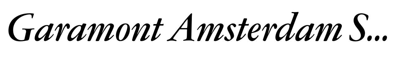Garamont Amsterdam SH Medium Italic